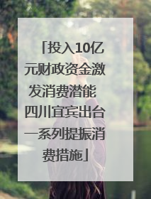 投入10亿元财政资金激发消费潜能 四川宜宾出台一系列提振消费措施