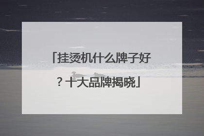 挂烫机什么牌子好？十大品牌揭晓