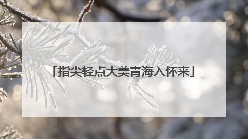 指尖轻点大美青海入怀来