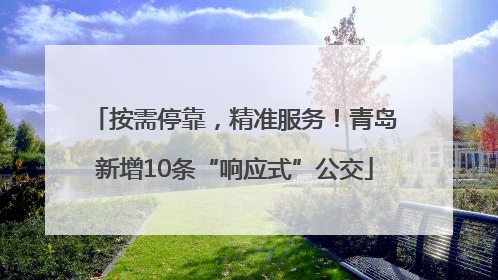 按需停靠，精准服务！青岛新增10条“响应式”公交