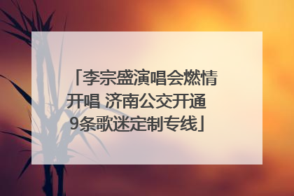 李宗盛演唱会燃情开唱 济南公交开通9条歌迷定制专线