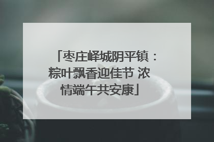 枣庄峄城阴平镇：粽叶飘香迎佳节 浓情端午共安康