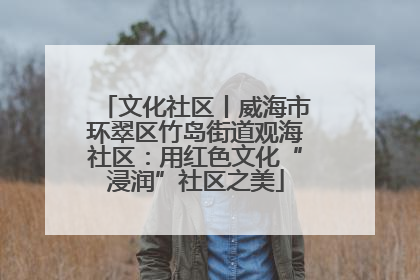 文化社区丨威海市环翠区竹岛街道观海社区：用红色文化“浸润”社区之美