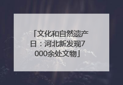 文化和自然遗产日：河北新发现7000余处文物