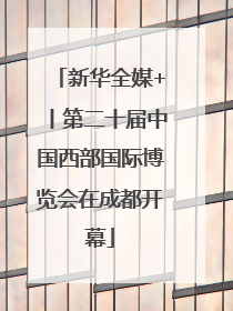 新华全媒+丨第二十届中国西部国际博览会在成都开幕