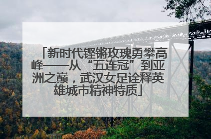 新时代铿锵玫瑰勇攀高峰——从“五连冠”到亚洲之巅，武汉女足诠释英雄城市精神特质
