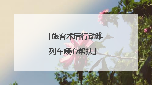 旅客术后行动难 列车暖心帮扶