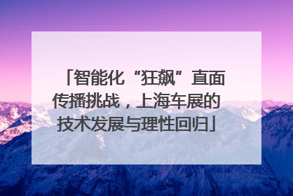 智能化“狂飙”直面传播挑战,上海车展的技术发展与理性回归