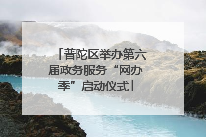 普陀区举办第六届政务服务“网办季”启动仪式