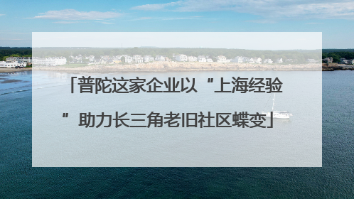 普陀这家企业以“上海经验”助力长三角老旧社区蝶变