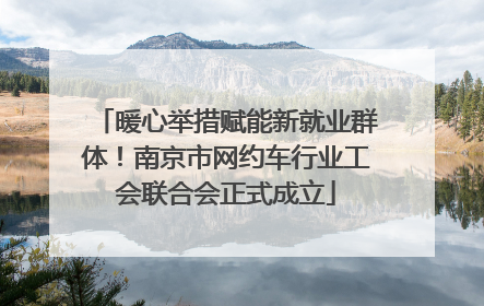 暖心举措赋能新就业群体！南京市网约车行业工会联合会正式成立