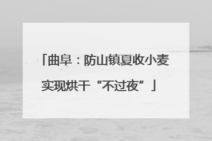 曲阜：防山镇夏收小麦实现烘干“不过夜”