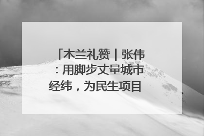 木兰礼赞｜张伟：用脚步丈量城市经纬，为民生项目按下“加速键”