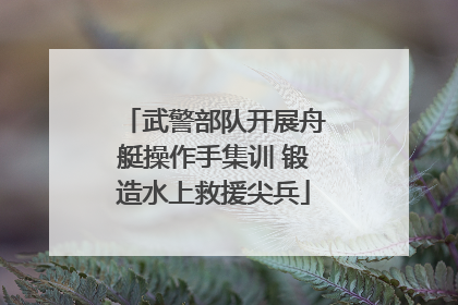 武警部队开展舟艇操作手集训 锻造水上救援尖兵
