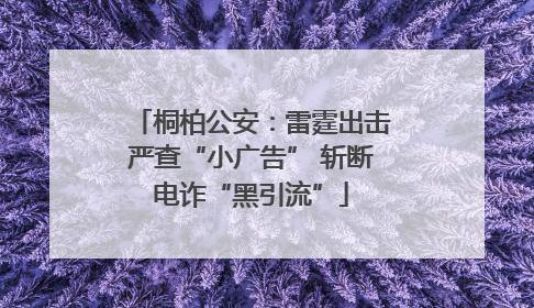 桐柏公安：雷霆出击严查“小广告” 斩断电诈“黑引流”