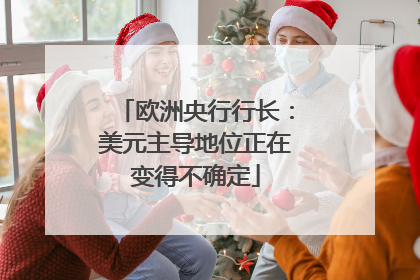 欧洲央行行长：美元主导地位正在变得不确定