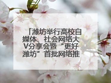 潍坊举行高校自媒体、社会网络大V分享会暨“更好潍坊”首批网络推介官聘任仪式