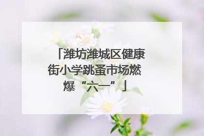 潍坊潍城区健康街小学跳蚤市场燃爆“六一”