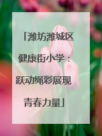 潍坊潍城区健康街小学：跃动绳彩展现青春力量
