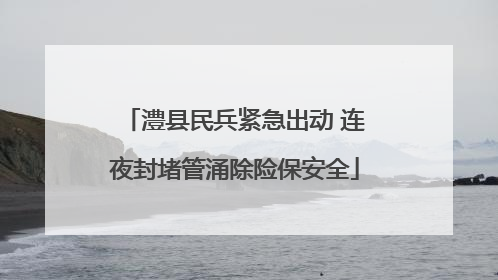 澧县民兵紧急出动 连夜封堵管涌除险保安全