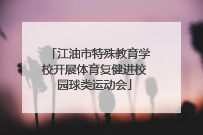 江油市特殊教育学校开展体育复健进校园球类运动会