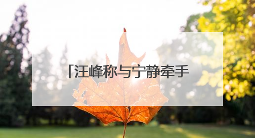 汪峰称与宁静牵手是节目需要，深夜晒出女友森林北合照：我俩好着呢！