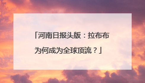 河南日报头版：拉布布为何成为全球顶流？