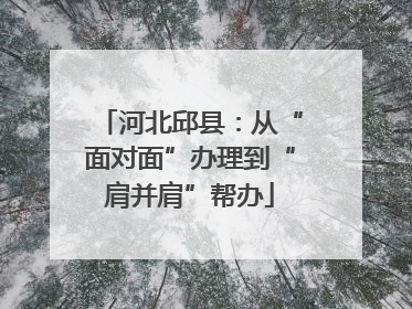 河北邱县：从“面对面”办理到“肩并肩”帮办