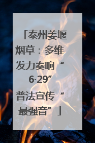 泰州姜堰烟草：多维发力奏响“6·29”普法宣传“最强音”