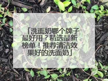 洗面奶哪个牌子最好用？精选最新榜单！推荐清洁效果好的洗面奶