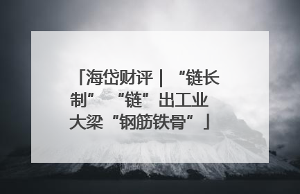 海岱财评｜“链长制” “链”出工业大梁“钢筋铁骨”