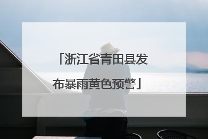浙江省青田县发布暴雨黄色预警