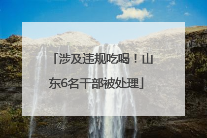 涉及违规吃喝！山东6名干部被处理
