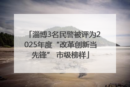淄博3名民警被评为2025年度“改革创新当先锋” 市级榜样