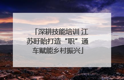 深耕技能培训 江苏盱眙打造“职”通车赋能乡村振兴