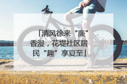 清风徐来“廉”香漫，花堤社区居民“趣”享夏至