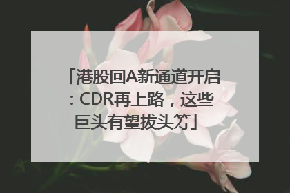 港股回A新通道开启：CDR再上路，这些巨头有望拔头筹