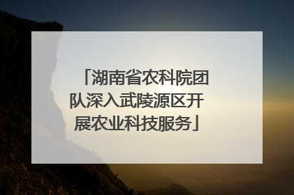 湖南省农科院团队深入武陵源区开展农业科技服务
