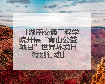 湖南交通工程学院开展“青山公益项目”世界环境日特别行动