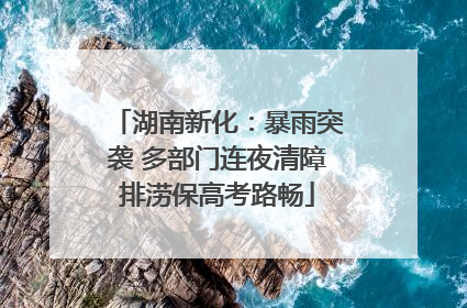 湖南新化：暴雨突袭 多部门连夜清障排涝保高考路畅