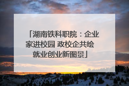湖南铁科职院：企业家进校园 政校企共绘就业创业新图景