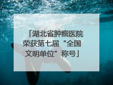 湖北省肿瘤医院荣获第七届“全国文明单位”称号