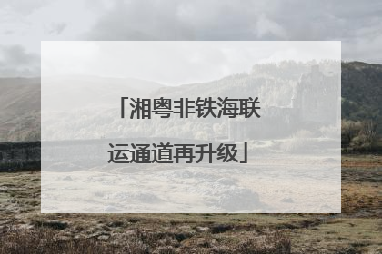 湘粤非铁海联运通道再升级
