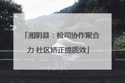 湘阴县：检司协作聚合力 社区矫正提质效