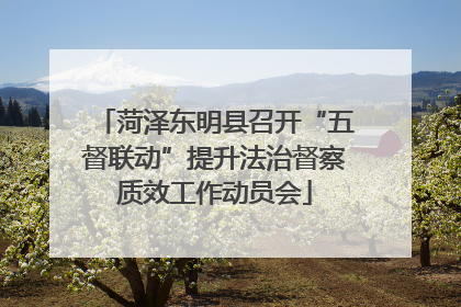 菏泽东明县召开“五督联动”提升法治督察质效工作动员会