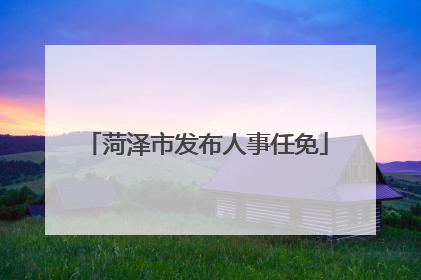 菏泽市发布人事任免