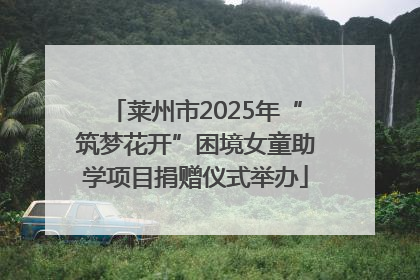 莱州市2025年“筑梦花开”困境女童助学项目捐赠仪式举办