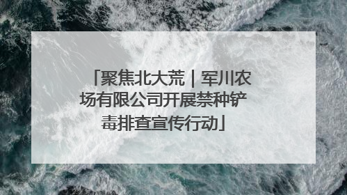 聚焦北大荒｜军川农场有限公司开展禁种铲毒排查宣传行动
