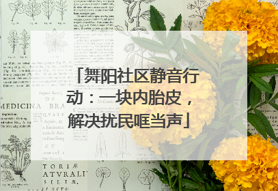 舞阳社区静音行动：一块内胎皮，解决扰民哐当声