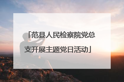 范县人民检察院党总支开展主题党日活动